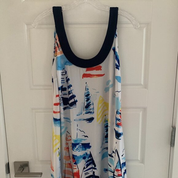 EUC Chaps Sailboat Dress - Picture 1 of 6